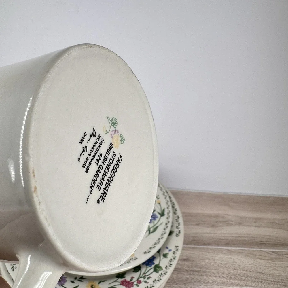Pfaltzgraff Garden Party USA‎ Floral Stoneware Mixed Dinnerware Plates Bowl Cup